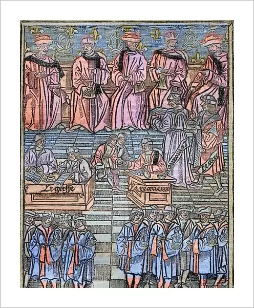 Le prevot des marchands et les echevins de Paris au 16eme century engraving after