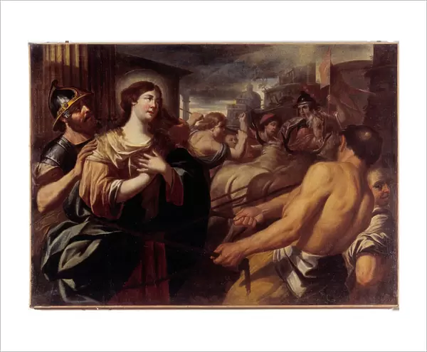 Martyrdom of Saint Lucy (oil on canvas, 17th century)