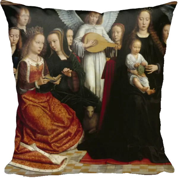 The Virgin between the saints Before: Saint Dorothee, Saint Catherine, Saint Agnes