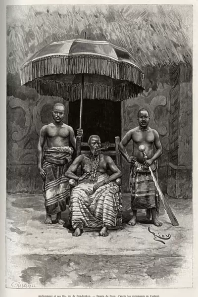 Ardjoumani (died 1892) and his sons, king of Bondoukou (Ivory Coast)