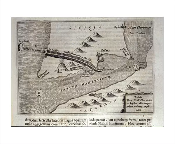 Cartographic representation of Charybde'and 'Scylla'