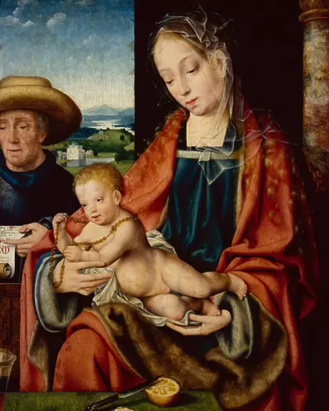 The Holy Family (oil on wood)