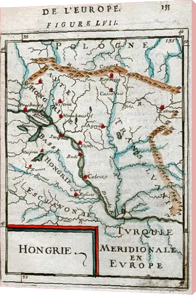 Map of Hungary 1683