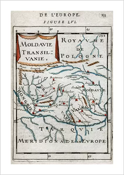 Map of Romania 1683