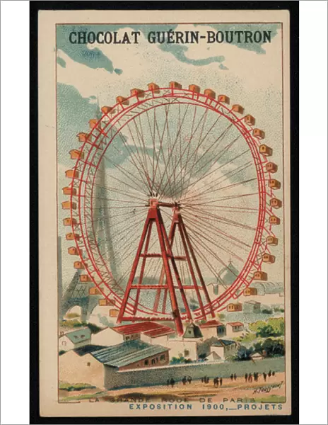 Ferris wheel at La Grande Rue, Paris (chromolitho)