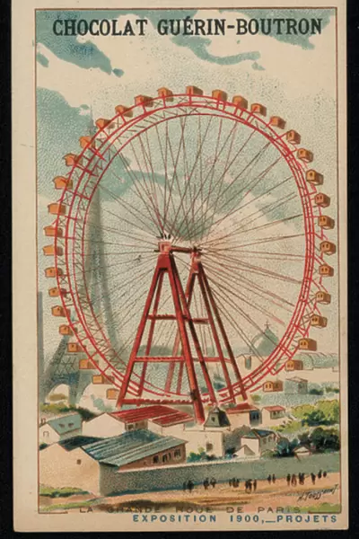 Ferris wheel at La Grande Rue, Paris (chromolitho)