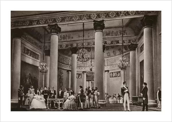 Production of the ballet Eugene Onegin at the Bolshoi Theatre, Moscow, 1945 (b  /  w photo)