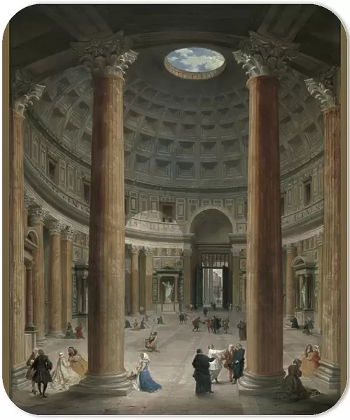 Interior of the Pantheon, Rome par Panini, Giovanni Paolo (1691-1765), 1735 - Oil on canvas, 127, 3x99, 4 - Liechtenstein Museum