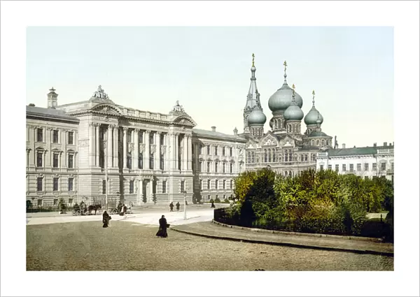 The Palace of Justice in Odessa. Phototypie, 1880s-1890s. State Museum of History, Moscow