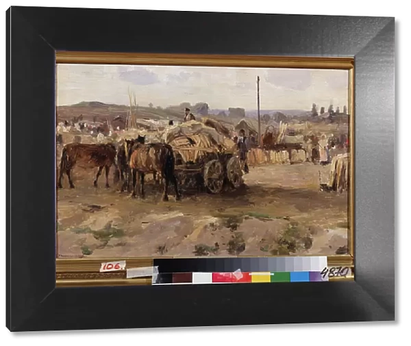 Une foire (A Fair) - Peinture de Sergei Ivanovich Svetoslavsky (Svetoslavski) (1857-1931), huile sur toile, art russe 19e siecle - State Art Museum, Kharkov (kharkiv) (Ukraine)