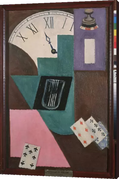 Un reve de parieur (joueur de cartes) - A gamblers dream - Peinture de Olga Vladimirovna Rozanova (1886-1918), huile sur toile, vers 1910 - Art russe, 20e siecle, avant garde - State Art Museum, Samara (Russie)