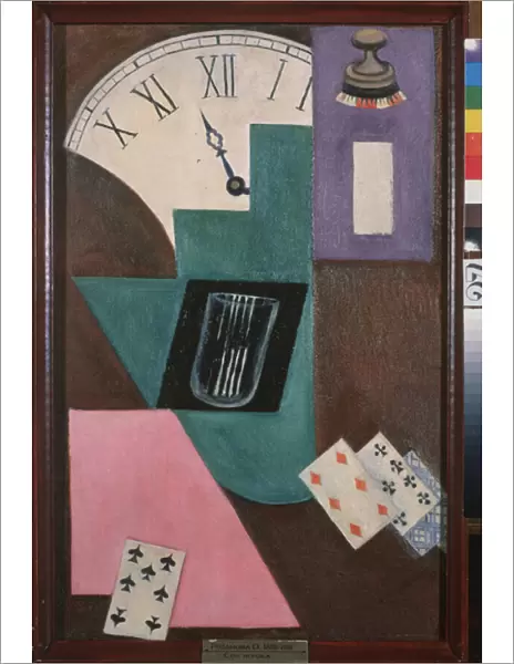 Un reve de parieur (joueur de cartes) - A gamblers dream - Peinture de Olga Vladimirovna Rozanova (1886-1918), huile sur toile, vers 1910 - Art russe, 20e siecle, avant garde - State Art Museum, Samara (Russie)