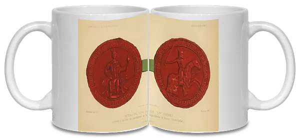 Red wax seal, 15th Century (chromolitho)