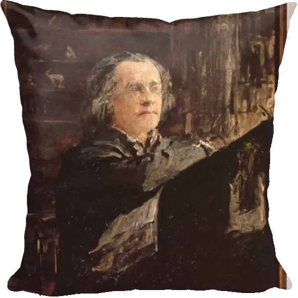 Portrait du compositeur russe Alexandre Serov (1820-1871). Peinture de Valentin Alexandrovich Serov (1865-1911), huile sur toile, 1889. Art russe, 19e siecle. State Art Gallery, Perm
