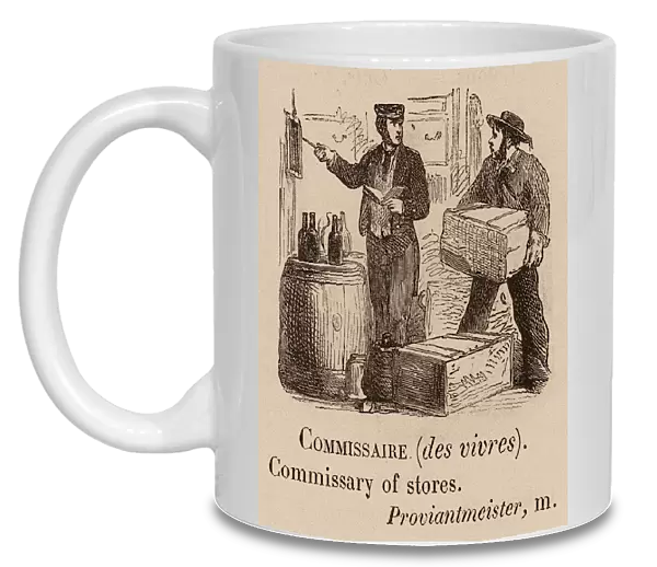 Le Vocabulaire Illustre: Commissaire (des vivres); Commissary of stores; Proviantmeister (engraving)