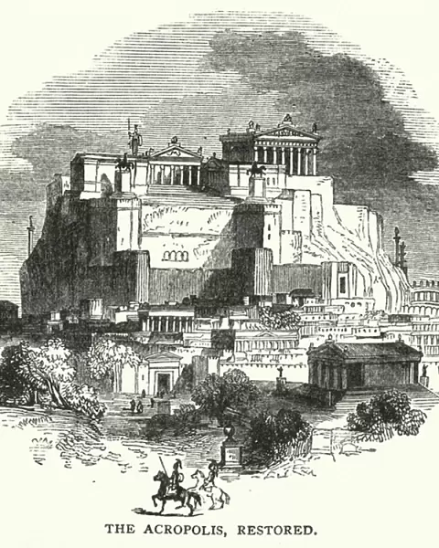 The Acropolis, restored (engraving)