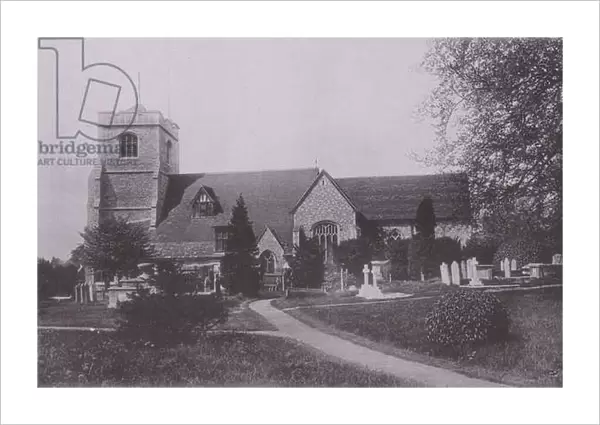 Leatherhead: Parish Church, South Side (b  /  w photo)