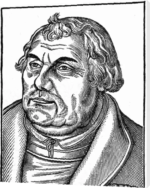 Portrait of Martin Luther at the end of his live (engraving)