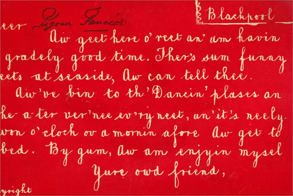 Message from Blackpool (colour litho)