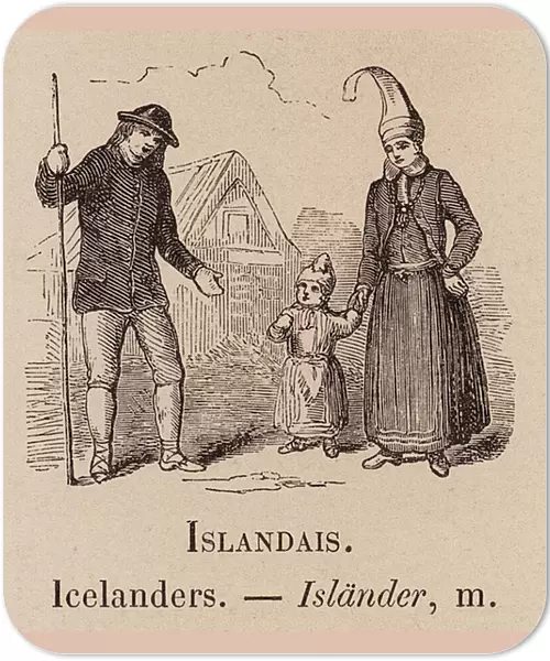 Le Vocabulaire Illustre: Islandais; Icelanders; Islander (engraving)