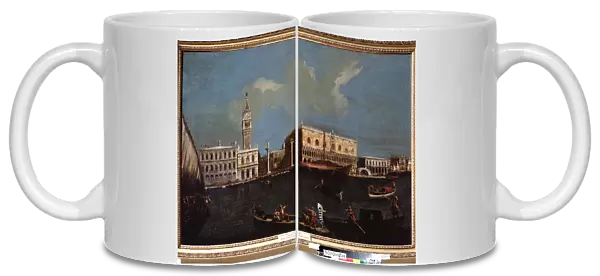 'Vue du Grand canal, du palais ducal et de la place saint Marc a Venise'(Grand Canal, Piazzetta and Doges Palace in Venice) Peinture de l