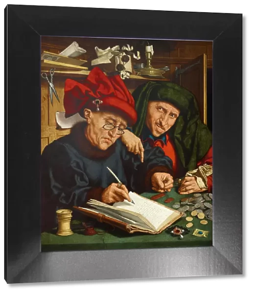 Les collecteurs d impot. (The Tax Collectors) Peinture de Quentin Metsys (ou Quinten Matsys) (1466-1530), huile sur bois, vers 1520. Art primitif flamand, 16e siecle. Liechtenstein Museum (Principaute du Liechtenstein)