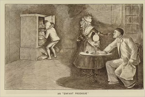 An 'Enfant Prodigue': satire on Barings Banks overexposure to Argentinian and Uruguayan debt in the late 1880s and early 1890s (engraving)