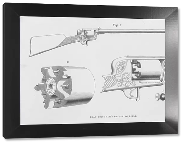Dean and Adams Revolving Rifle (engraving)