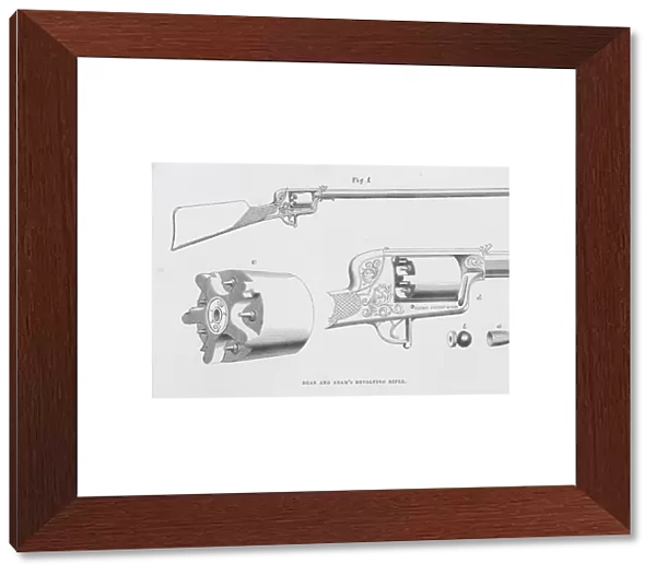 Dean and Adams Revolving Rifle (engraving)
