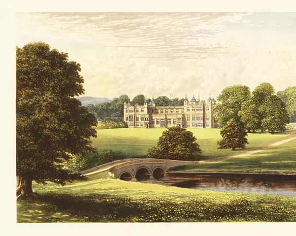 Audley End House, Essex, England. 1880 (engraving)
