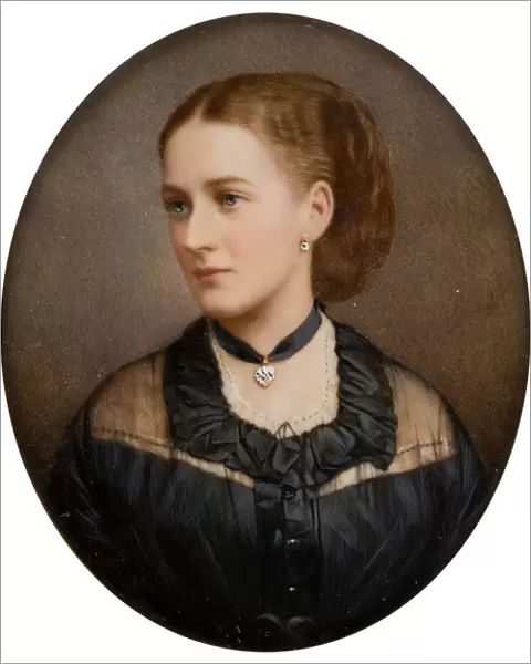 Portrait of Lady Ida Lumley, Viscountess Newport 1870 afterwards Countess of Bradford (1848-1936), c. 1868-1936 (hand-tinted photograph)
