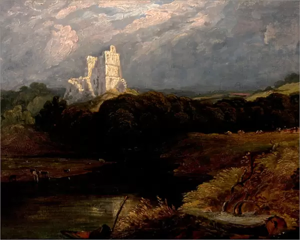 Norham Castle, Northumberland (oil on canvas)