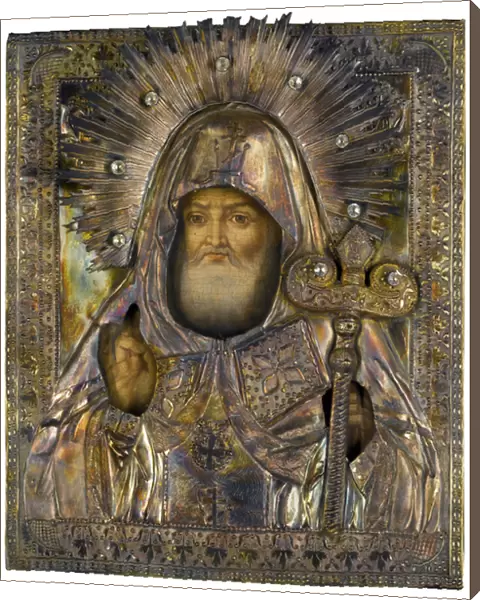 Saint Mitrophane de Voronej (1623-1703) - Saint Mitrofan of Voronezh - Peinture de Michail Vasilyevich Borodulin(?-1859), 1835 - Tempera on panel - Private Collection