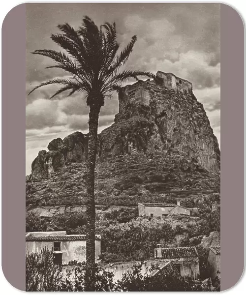 Spain: Mount Agudo, Province of Murcia (b  /  w photo)
