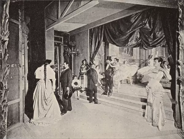 Behind the scenes at the opera (b  /  w photo)