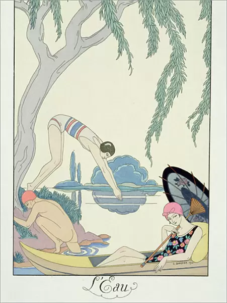Water, from Falbalas & Fanfreluches, Almanach des Modes Presentes, Passees et Futures, 1926 (colour litho)