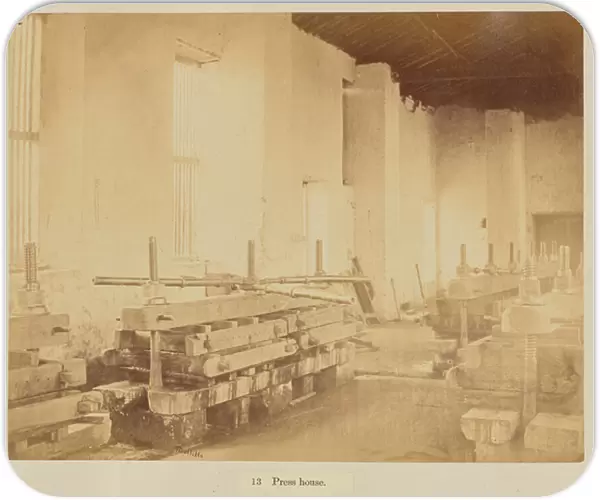 Press house, 1877 (albumen silver print)