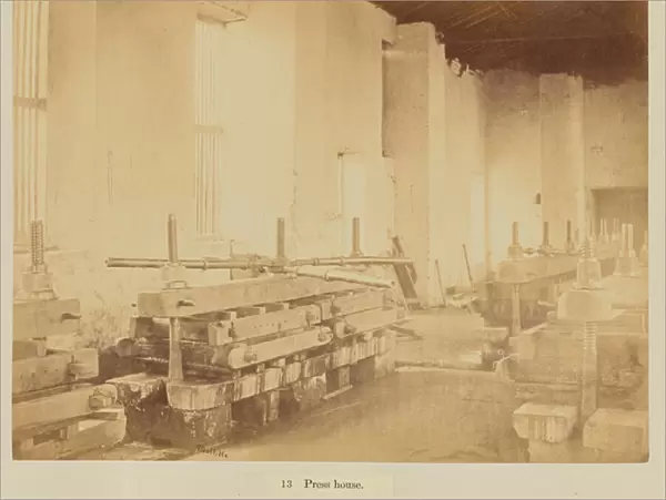 Press house, 1877 (albumen silver print)