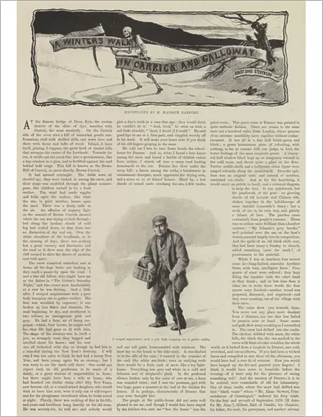 A Winters Walk in Carrick and Galloway, by Robert Louis Stevenson (litho)