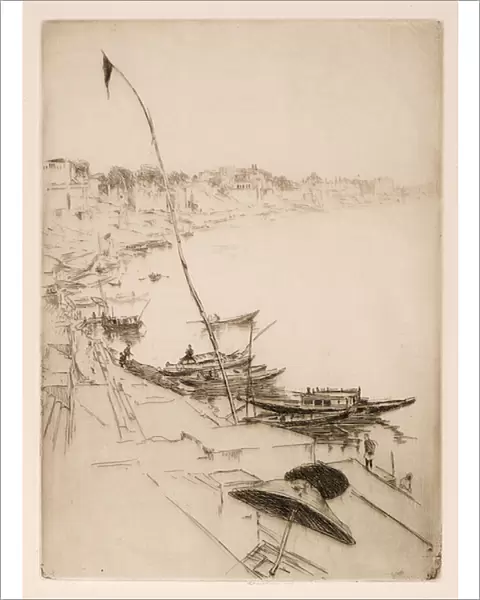 The Prayer Flag, 20th century (etching & drypoint)