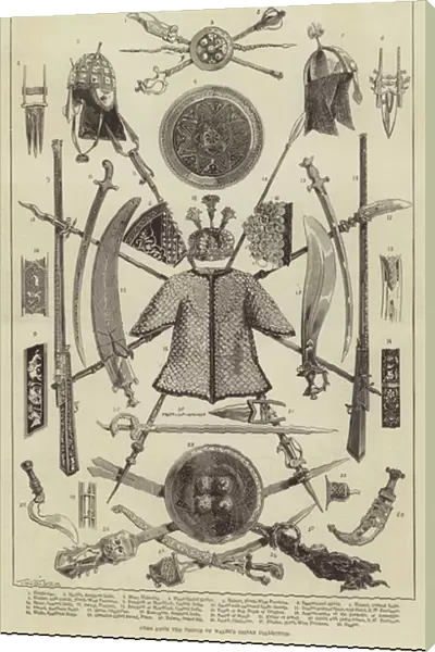 Arms from the Prince of Waless Indian Collection (engraving)