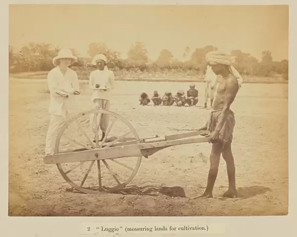 Luggie (measuring lands for cultivation), 1877 (albumen silver print)