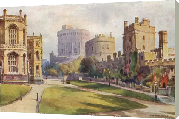 The Lower Ward, Windsor Castle (colour litho)