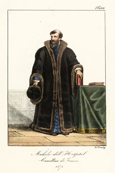 Michel de l Hopital, Chancellor of France, 1573. 1825 (lithograph)