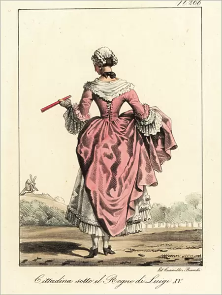 Costume of a French bourgeois man, mid-18th century. 1825 (lithograph)