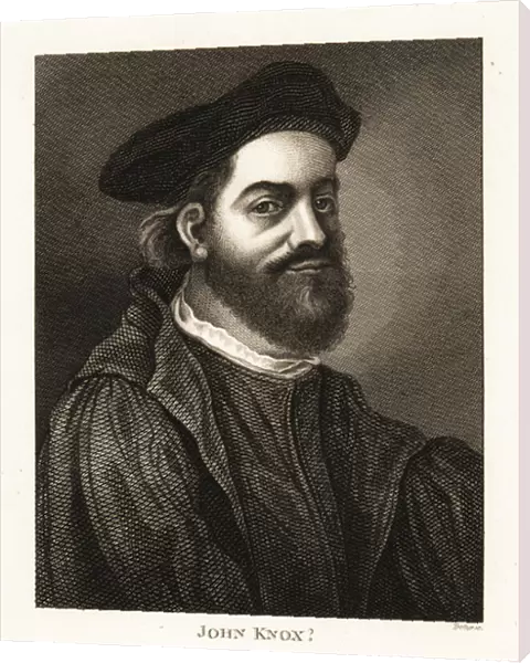 John Knox the younger(?), Scottish preacher and writer, 16th cen 1798 (engraving)