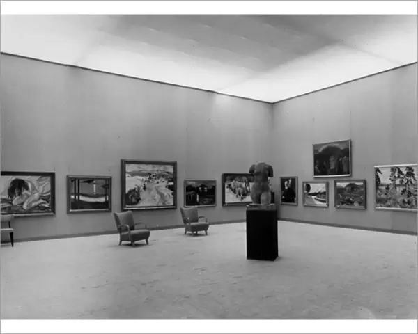 Painting Gallery in the Norway Pavilion, Paris World Fair, 1937 (b  /  w photo)