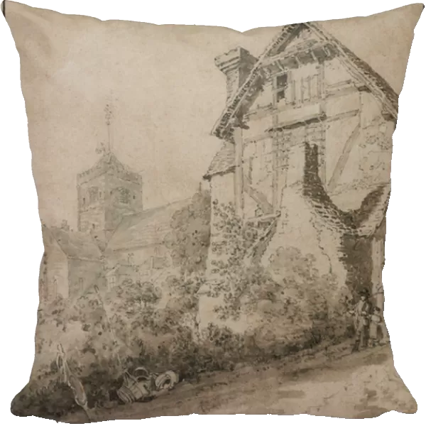 Dorking Church, 1767-1816 (Watercolour)