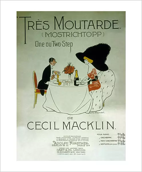 Front Cover of Tres Moutarde (Too Much Mustard) by Cecil Macklin 1911 (colour litho)