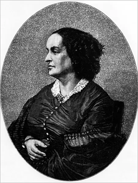 Adele Foucher, Victor Hugos wife, c. 1854 (engraving)
